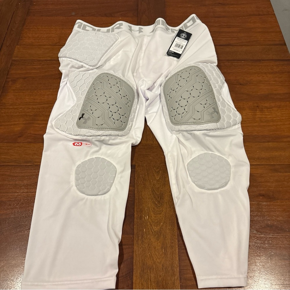 Under Armour Gameday UA Pro 7-Pad 3/4 Tight, Size 3Xl, White UA1360105